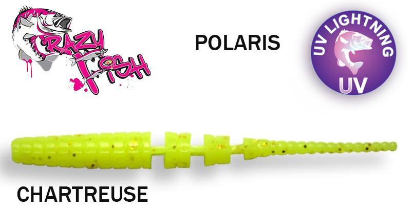 Guminukas aromatizuotas Crazy fish Polaris 5.4 cm CHARTREUSE Kalmaro