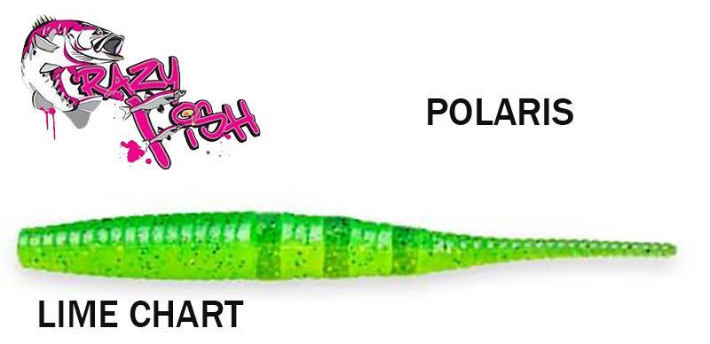 Guminukas Crazy fish Polaris 10.0 cm LIME CHART Plaukiantis Kalmaro