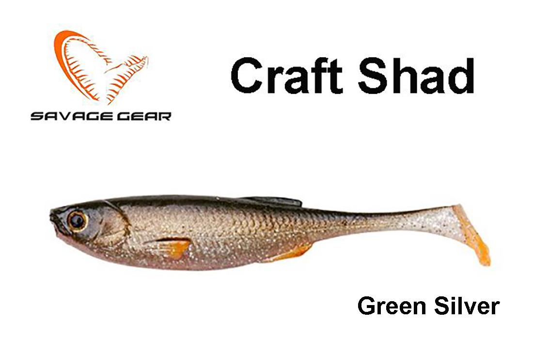 Masalai Savage Gear Craft Shad Green Silver 8.8 cm