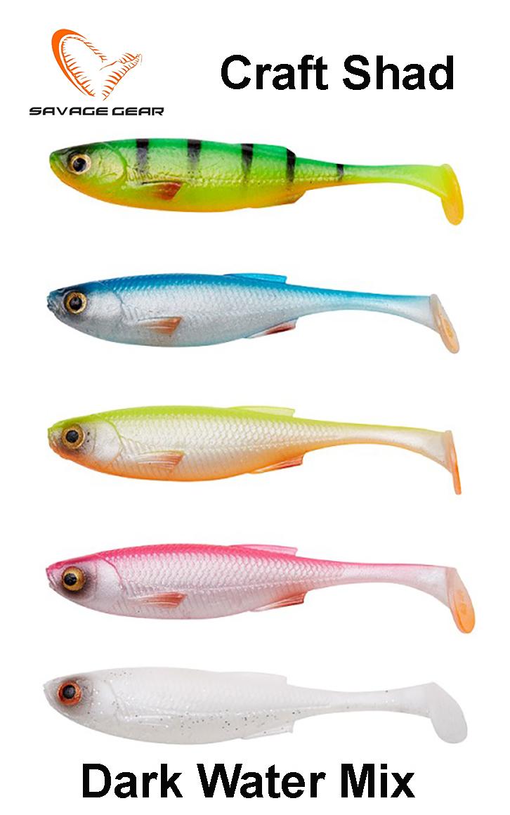 Masalai Savage Gear Craft Shad MIX Tamsiam vandeniui 7.2 cm