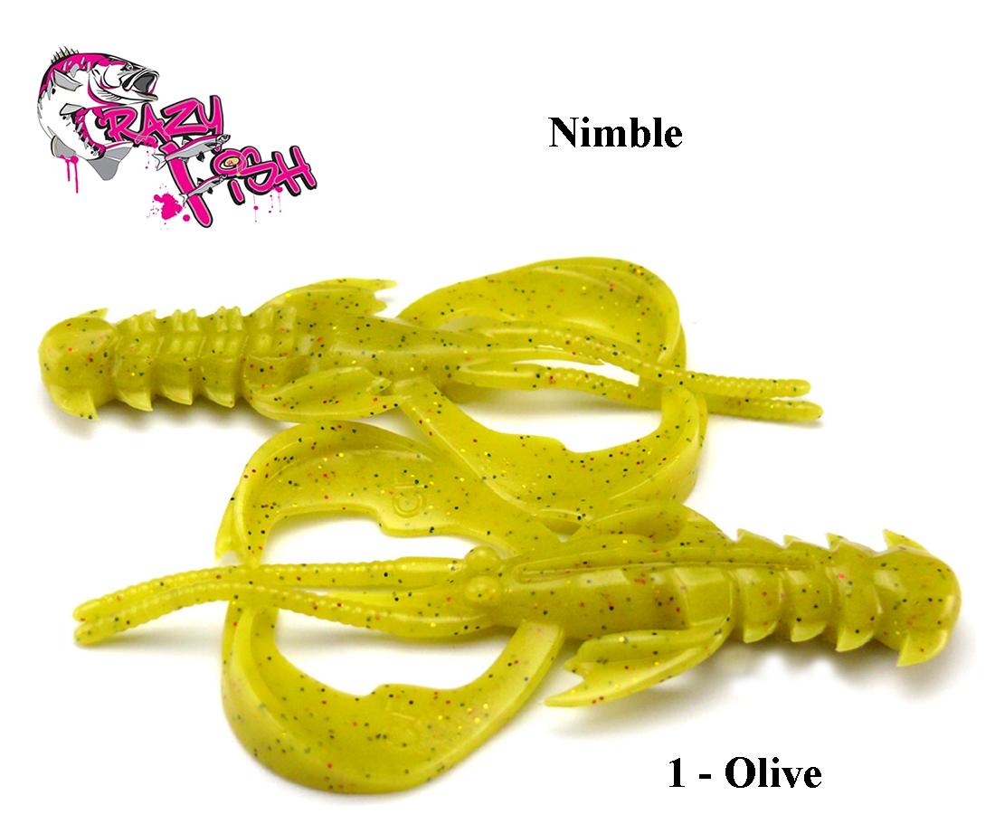 Masalas Crazy Fish Nimble 2"(5cm) Olive plaukiojantis Kalmaro