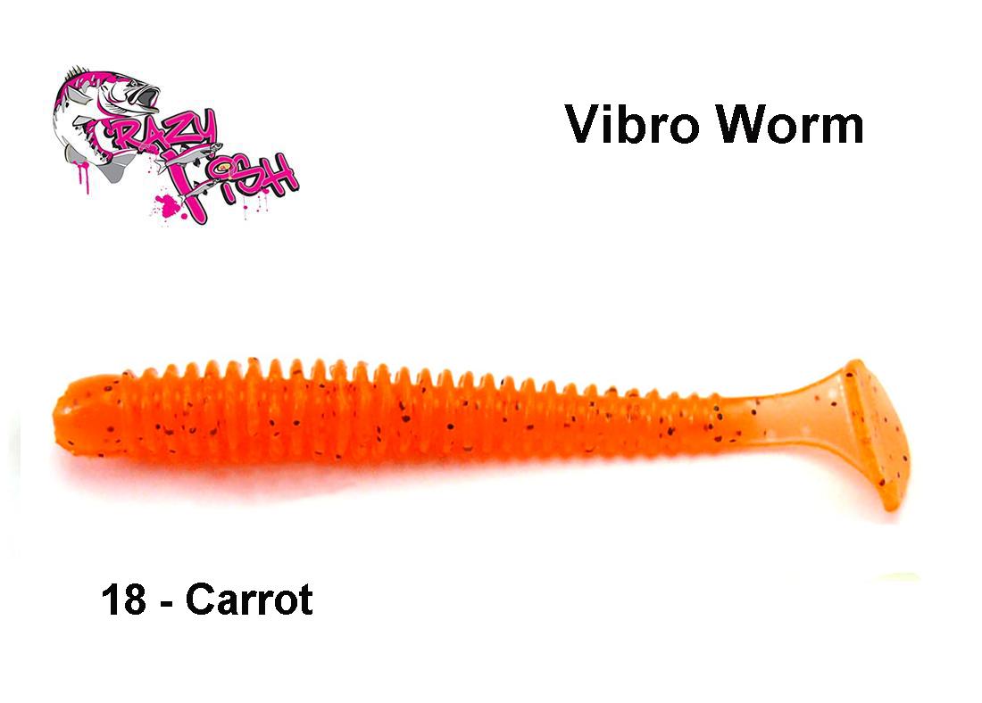 Guminukas Crazy Fish Vibro Worm Carrot 5 cm