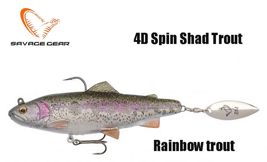 Masalas Savage Gear 4D Trout Spin Shad Raibow trout 11 cm