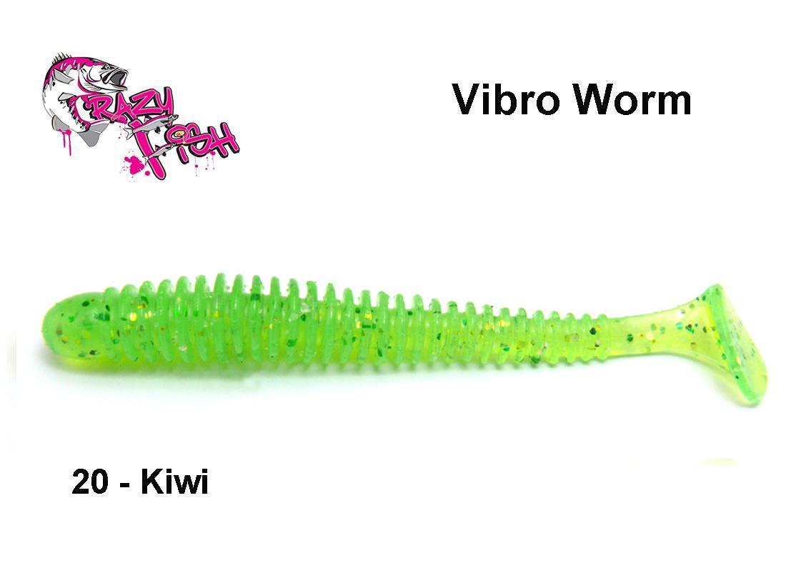 Guminukas Crazy Fish Vibro Worm Kiwi 6.5 cm