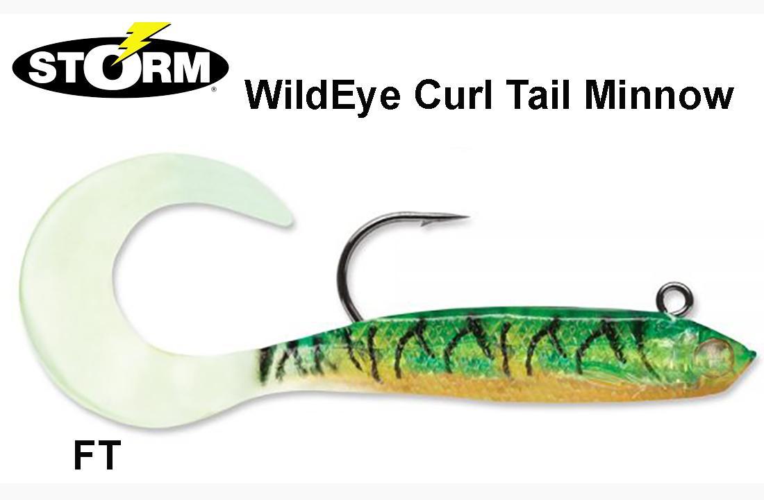 Guminukas Storm WildEye Curl Tail Minnow FT Firetiger 10 cm