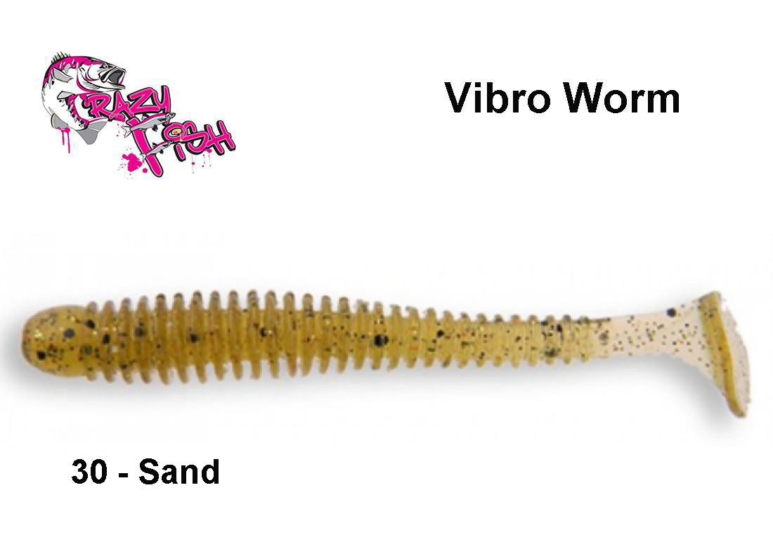 Guminukas Crazy Fish Vibro Worm Sand 10 cm