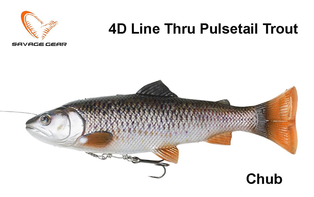 Masalas Savage Gear 4D Line Thru Pulsetail Trout Chub 16 cm