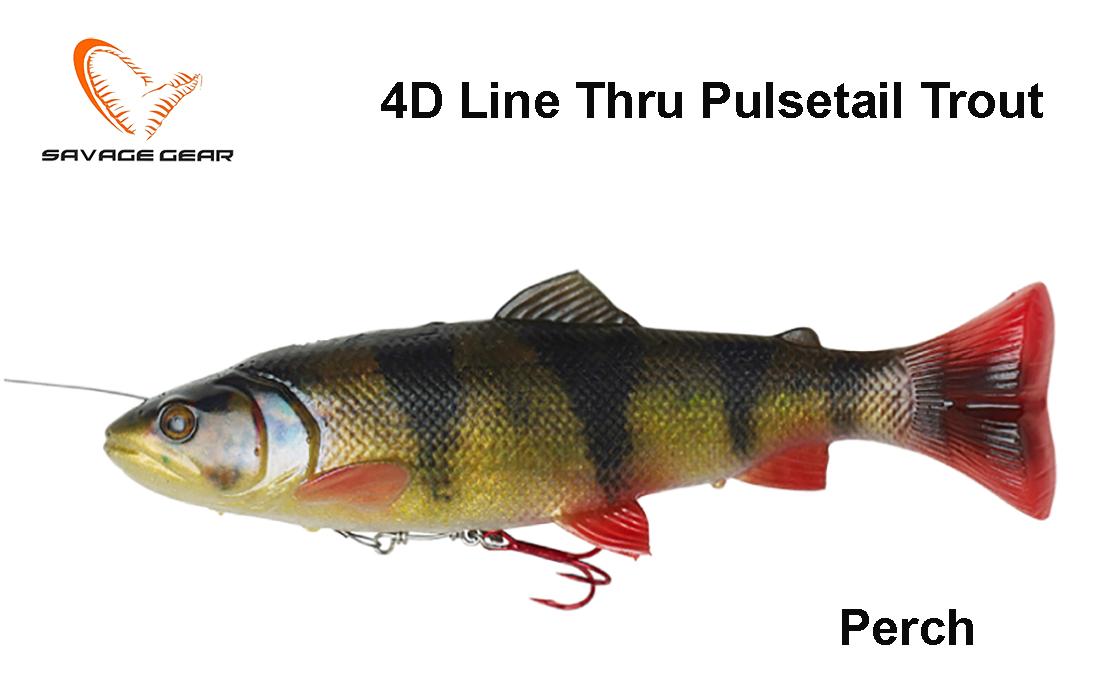 Masalas Savage Gear 4D Line Thru Pulsetail Trout Perch 16 cm