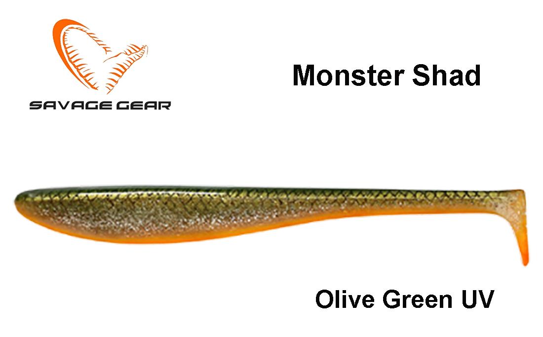 Guminukas Savage Gear Monster Shad Olive Green UV 18 cm