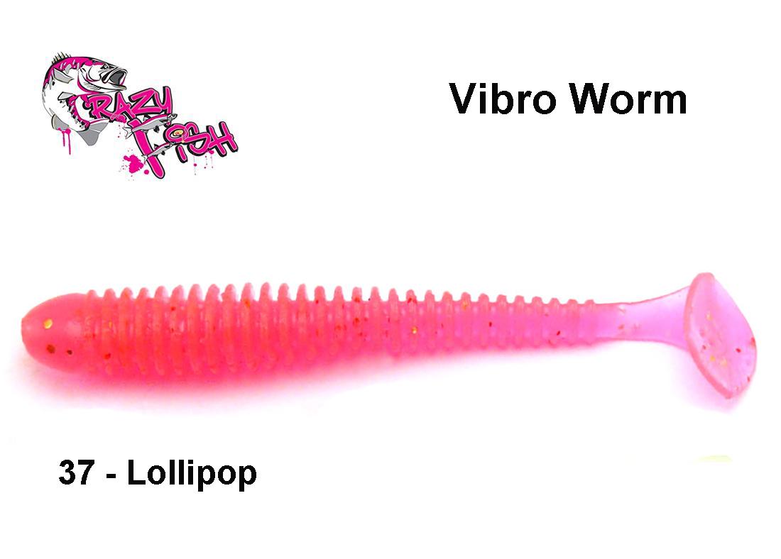 Guminukas Crazy Fish Vibro Worm Lollipop 7.5 cm