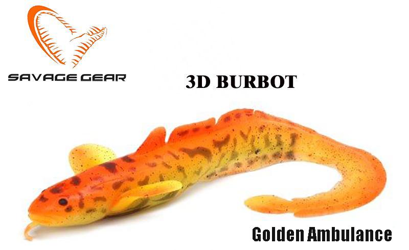 Savege Gear 3D Burbot 25 cm 75 g Golden Ambulance 25 cm