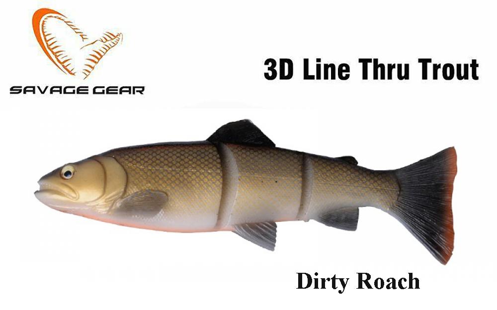 Savage Gear 3D Line Thru Trout Moderate Sink Dirty Roach 20 cm