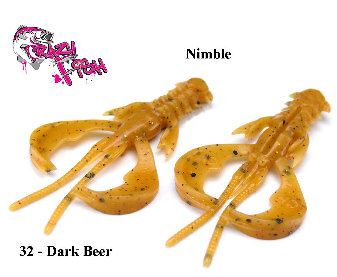 Masalas Crazy Fish Nimble 1.6"(4cm) Dark Beer Kalmaro