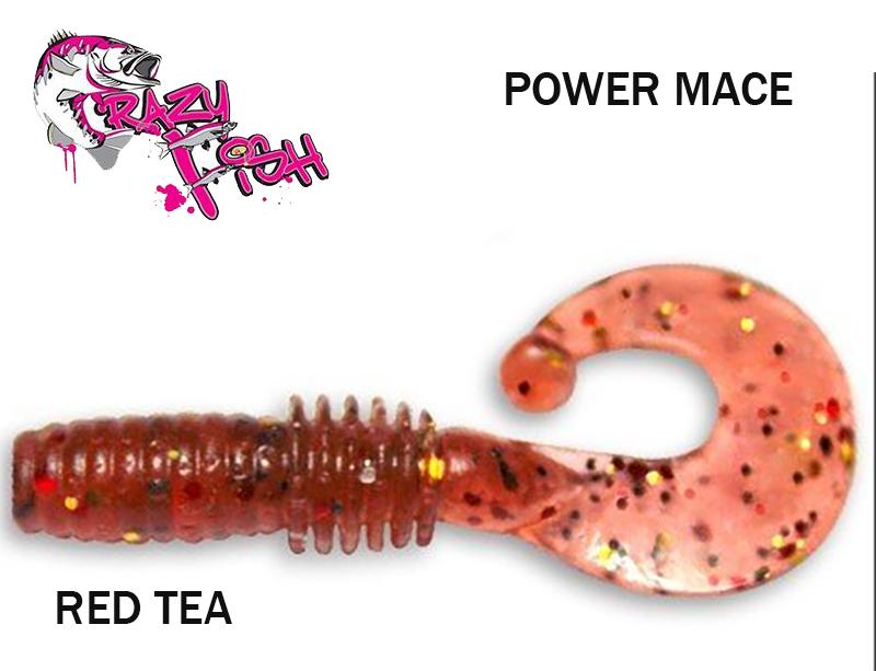 Guminukas Crazy fish Power Mace RED TEA 4 cm Kalmaro