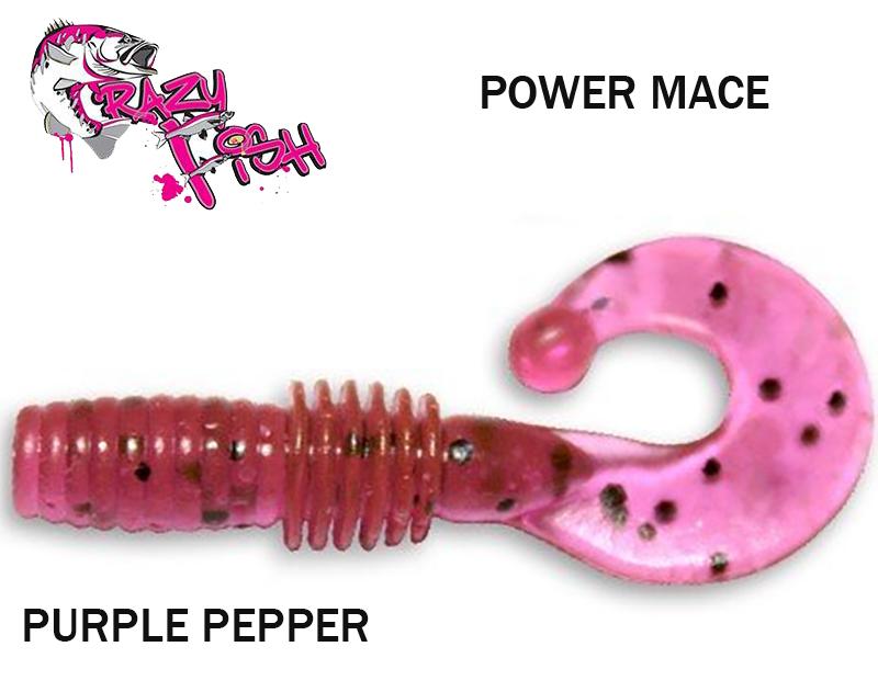 Guminukas Crazy fish Power Mace PURPLE PEPPER 4 cm Anyžiai