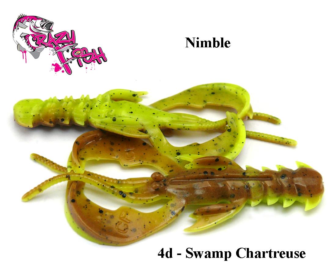 Masalas Crazy Fish Nimble 1.2"(3cm) Swamp Chartreuse Kalmaro