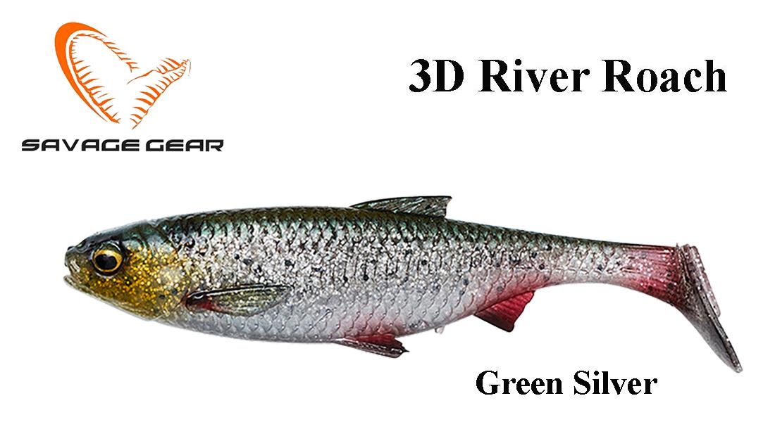 Masalas Savage Gear 3D River Green Silver  4vnt 10.0 m