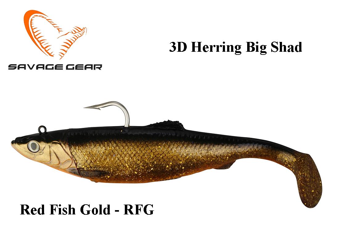 Guminukas Savage Gear 3D Herring Big Shad 25cm 300g Red Fish Gol 25 cm