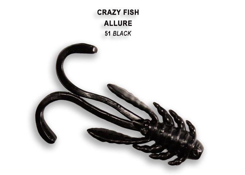 Guminukas Crazy Fish Allure 40 mm Black Kalmaro