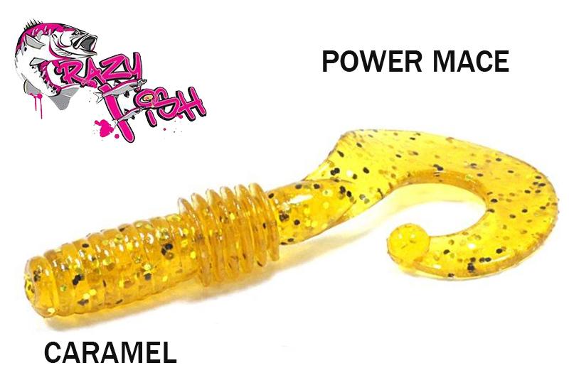 Guminukas Crazy fish Power Mace CARAMEL 4 cm Anyžiai