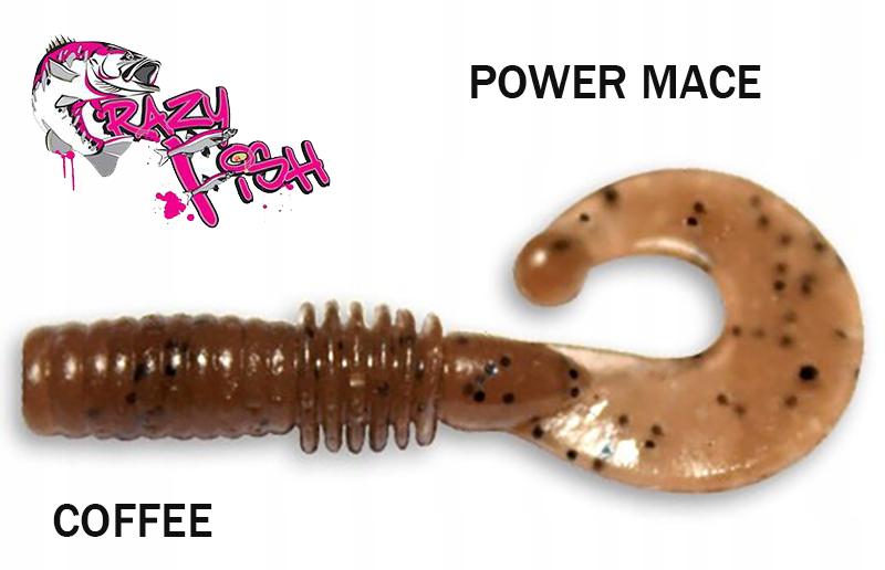Guminukas Crazy fish Power Mace COFFEE 4 cm Anyžiai
