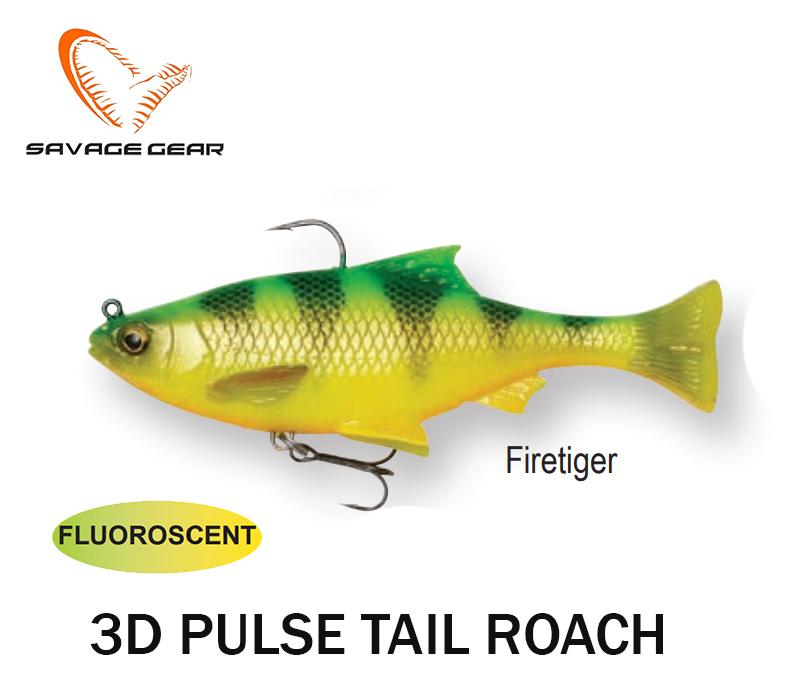 Guminukas Savage Gear 3D Pulse Tail Firetiger 10 cm