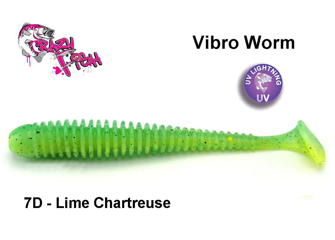 Guminukas Crazy Fish Vibro Worm Lime Chartreuse 11.5 cm