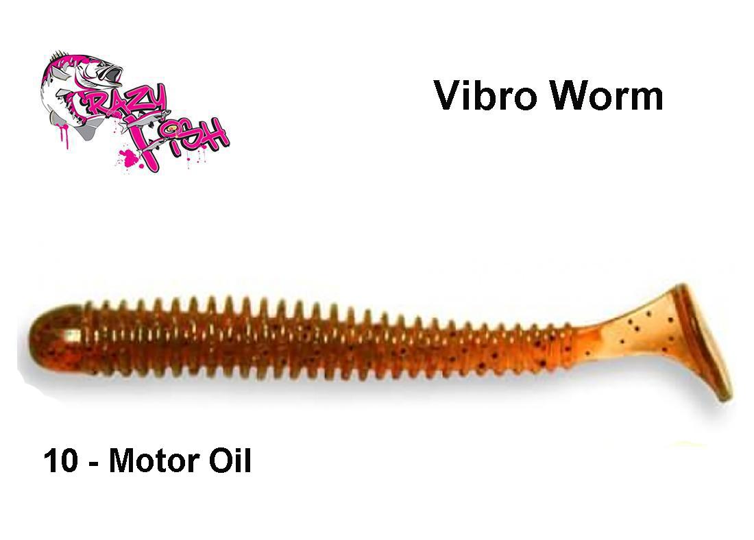 Guminukas Crazy Fish Vibro Worm Motor Oil 6.5 cm