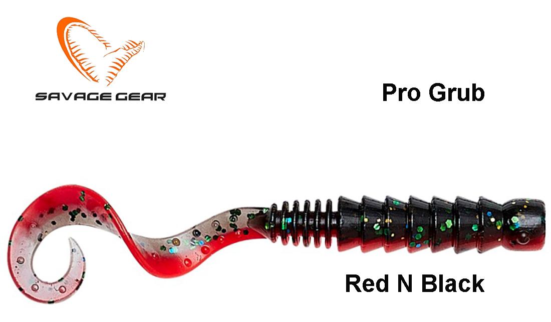 Guminukas Savage Gear Pro Grub Red N Black 5 cm