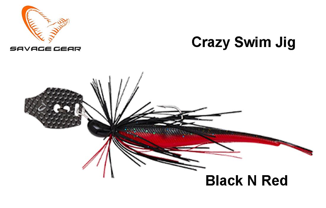 Masalas Savage Gear Crazy Swim Jig Black N Red 10.0 m