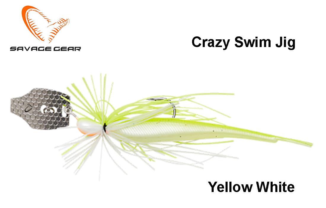 Masalas Savage Gear Crazy Swim Jig 20 g Yellow White 12.5 cm