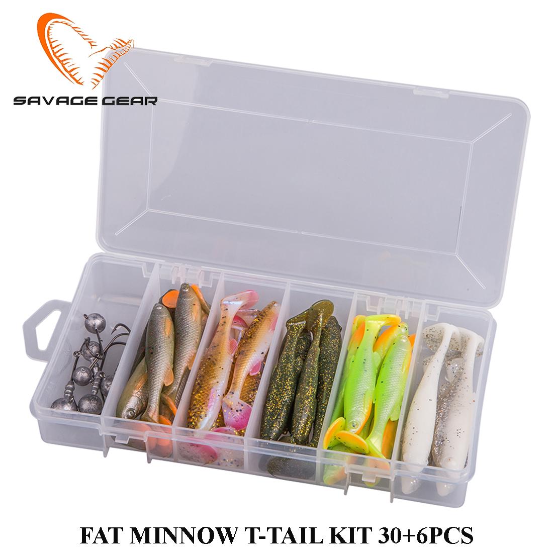 Guminukų rinkinys Savage Gear Fat Minnow T-Tail Kit 30+6pcs 5037 BLT išsiuntimas 1-3 d.