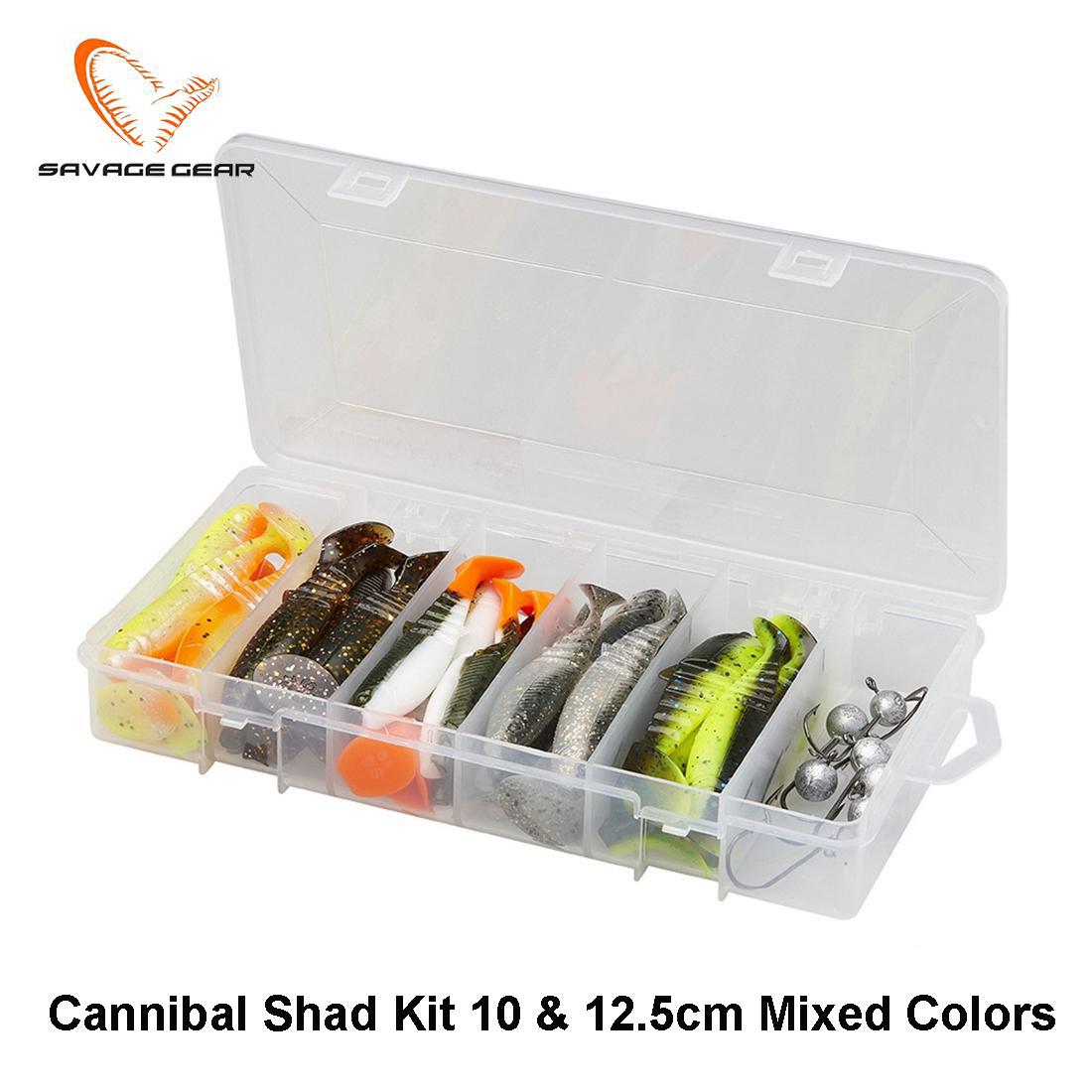 Masalų rinkinys Savage Gear Cannibal Shad Kit 10cm/12,5cm 36vnt BLT išsiuntimas 1-3 d.