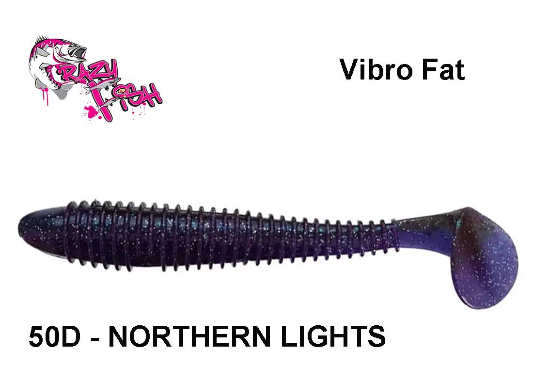 Silikoninis masalas Crazy Fish Vibro Fat 6.8 17 cm Northern Lig Kalmaro