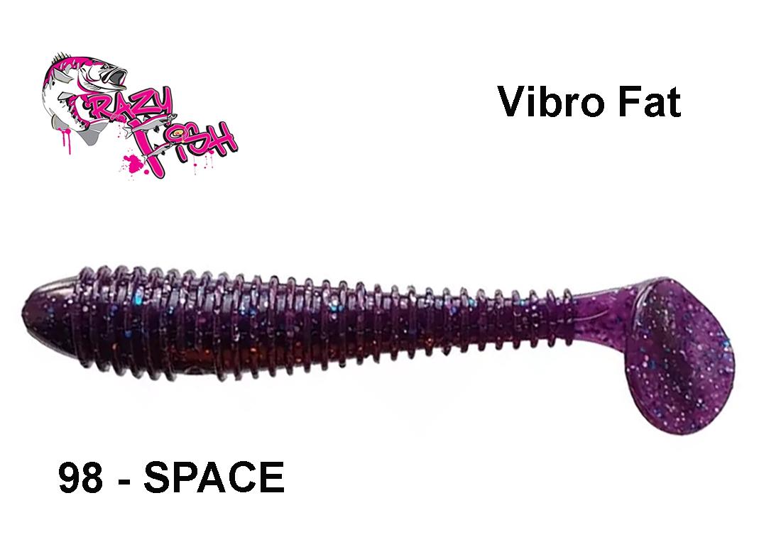 Silikoninis masalas Crazy Fish Vibro Fat 6.8 17 cm Space Kalmaro