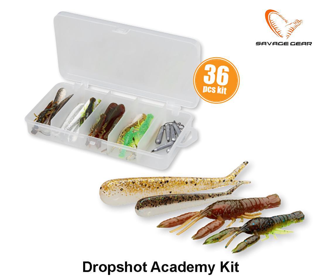 Savage Gear Dropshot Academy guminukų rinkinys 36 dalių TLT išsiuntimas 2-4 d.