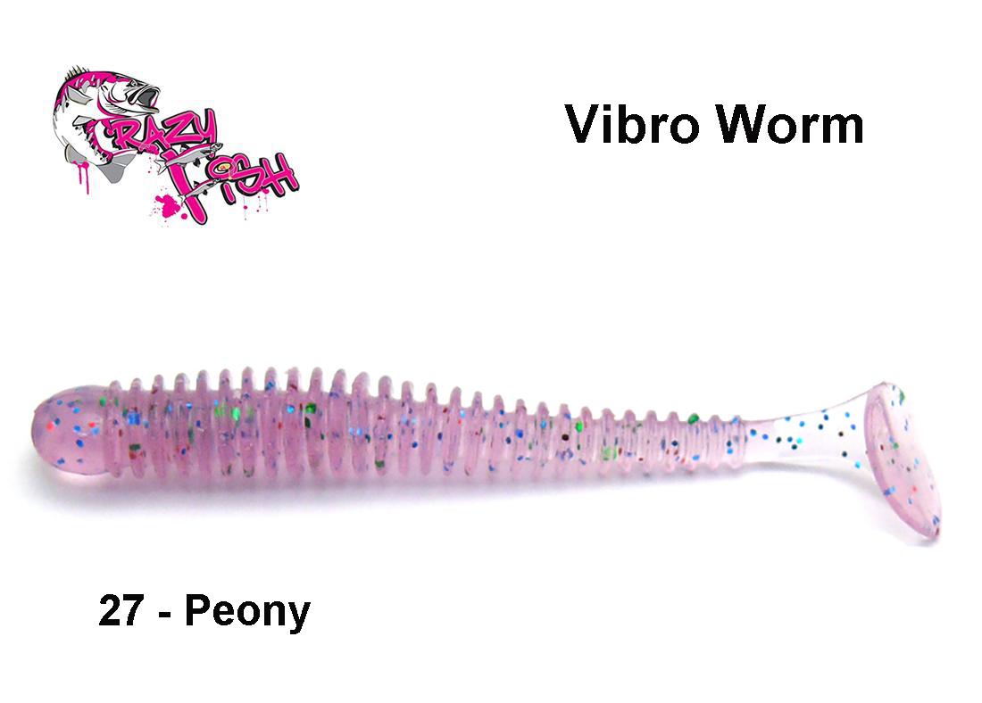 Guminukas Crazy Fish Vibro Worm Peony 5 cm