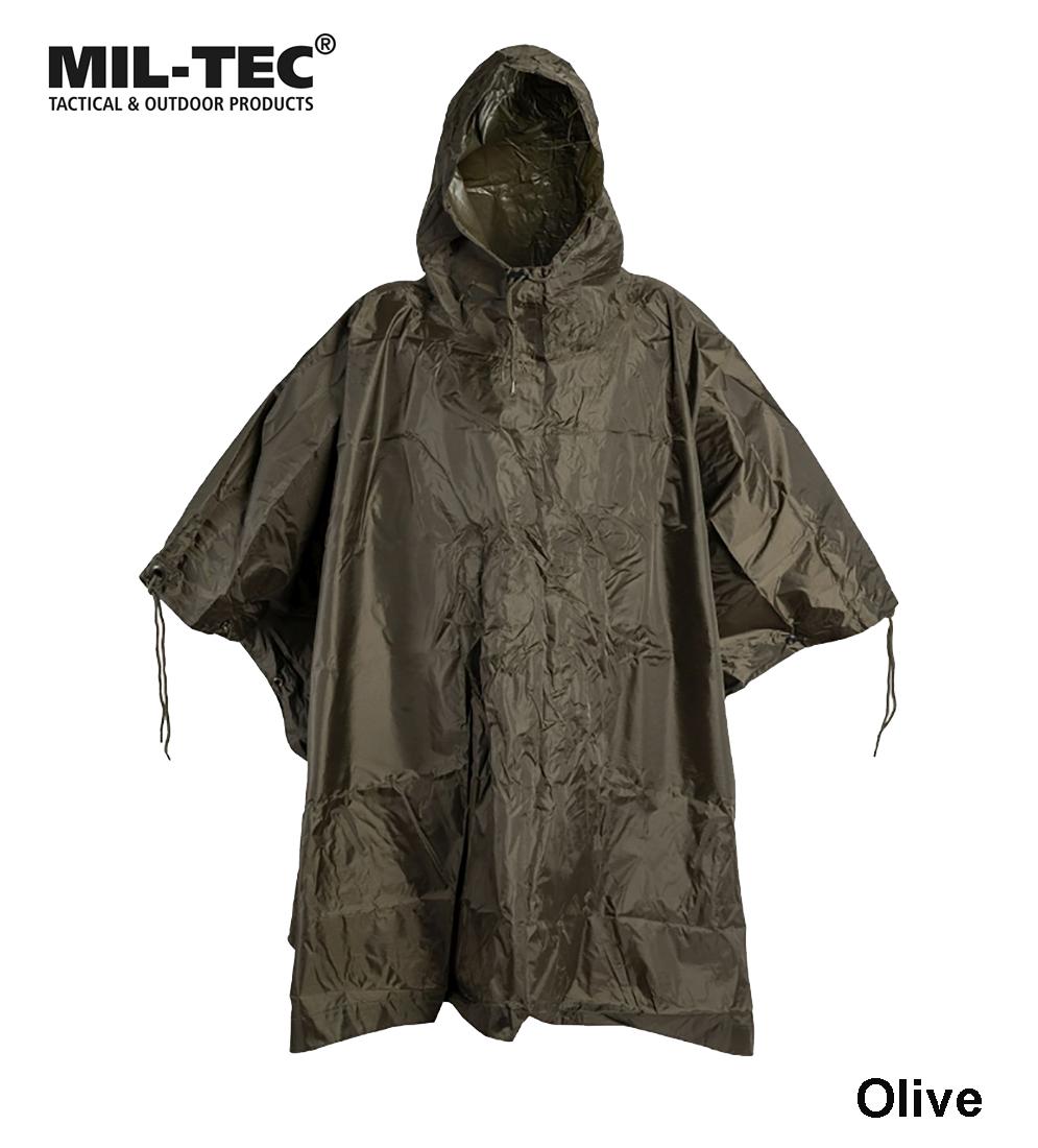 Palapinsiaustė Mil-Tec US Rip-Stop Poncho žalios spalvos (Olive) .