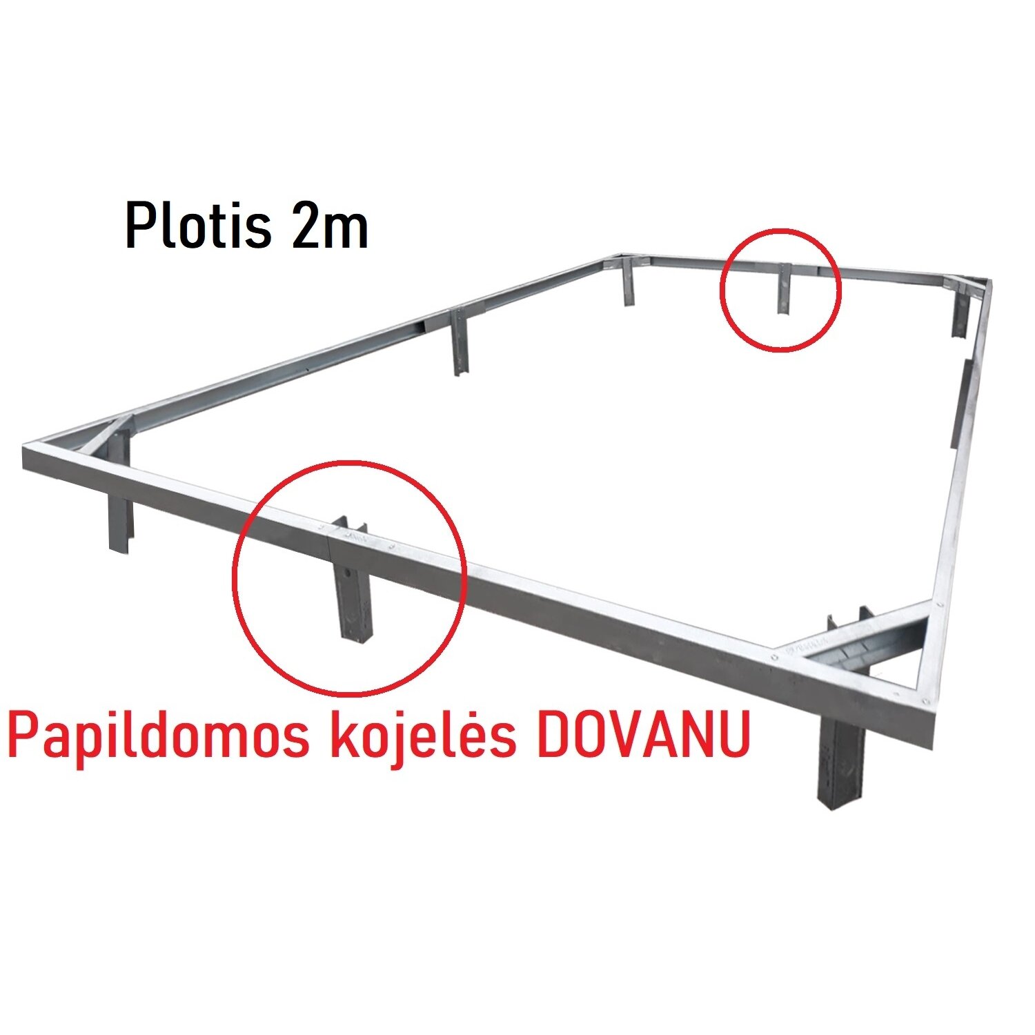 Pamatas 2,0m pločio