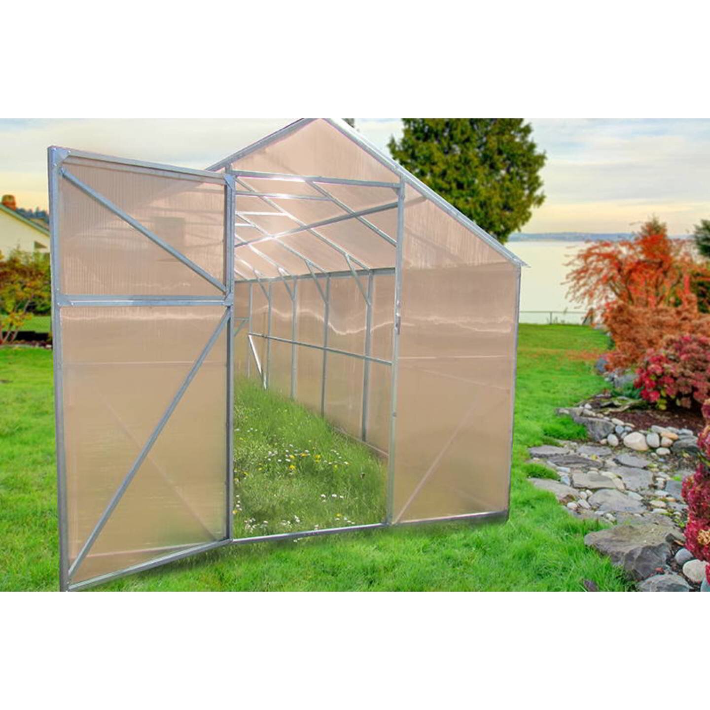 Šiltnamis CLASIC (plotis 2,5m) NANO polikarbonatas 6mm