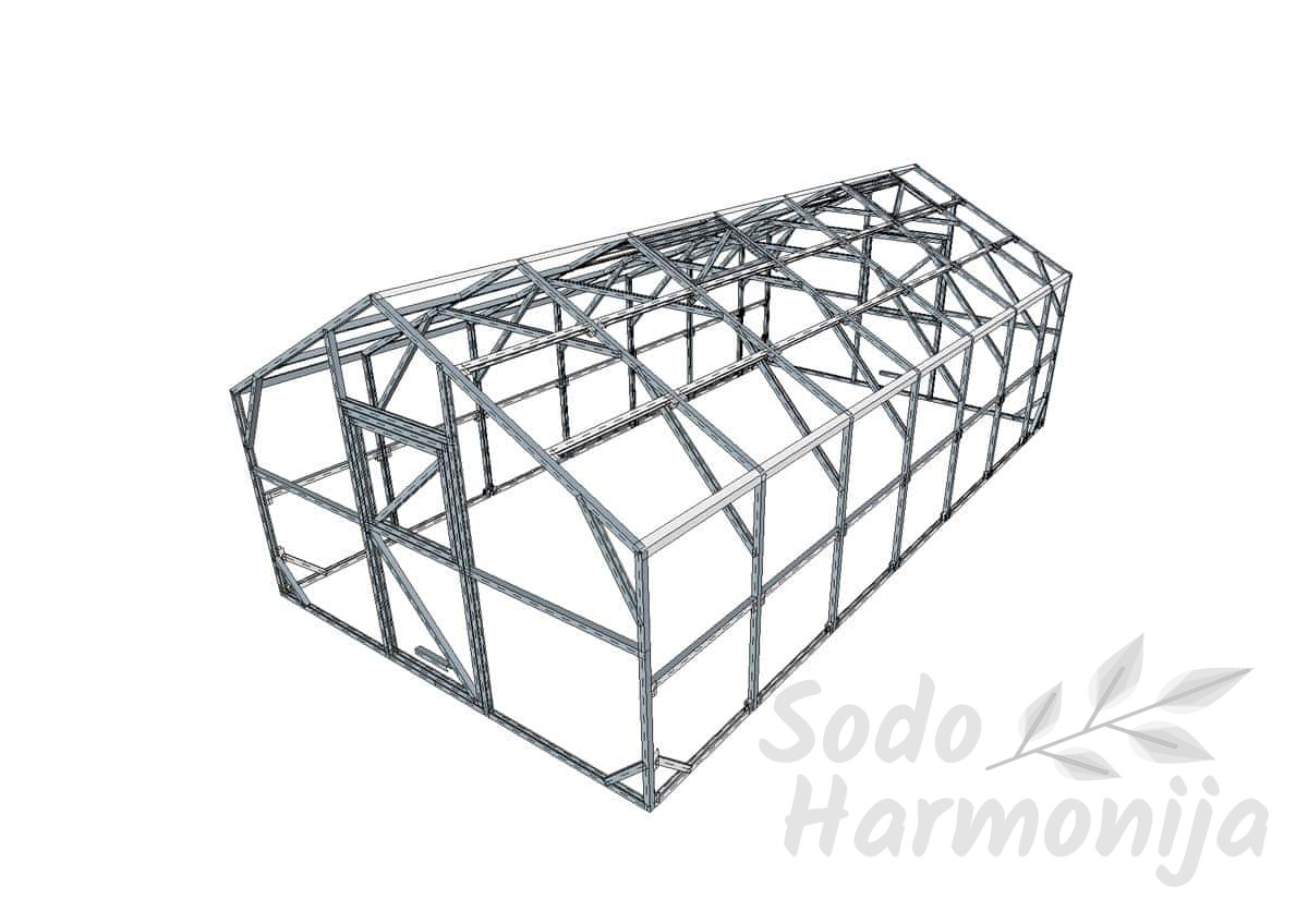 Dvišlaitis šiltnamis 3500x6600 6 mm