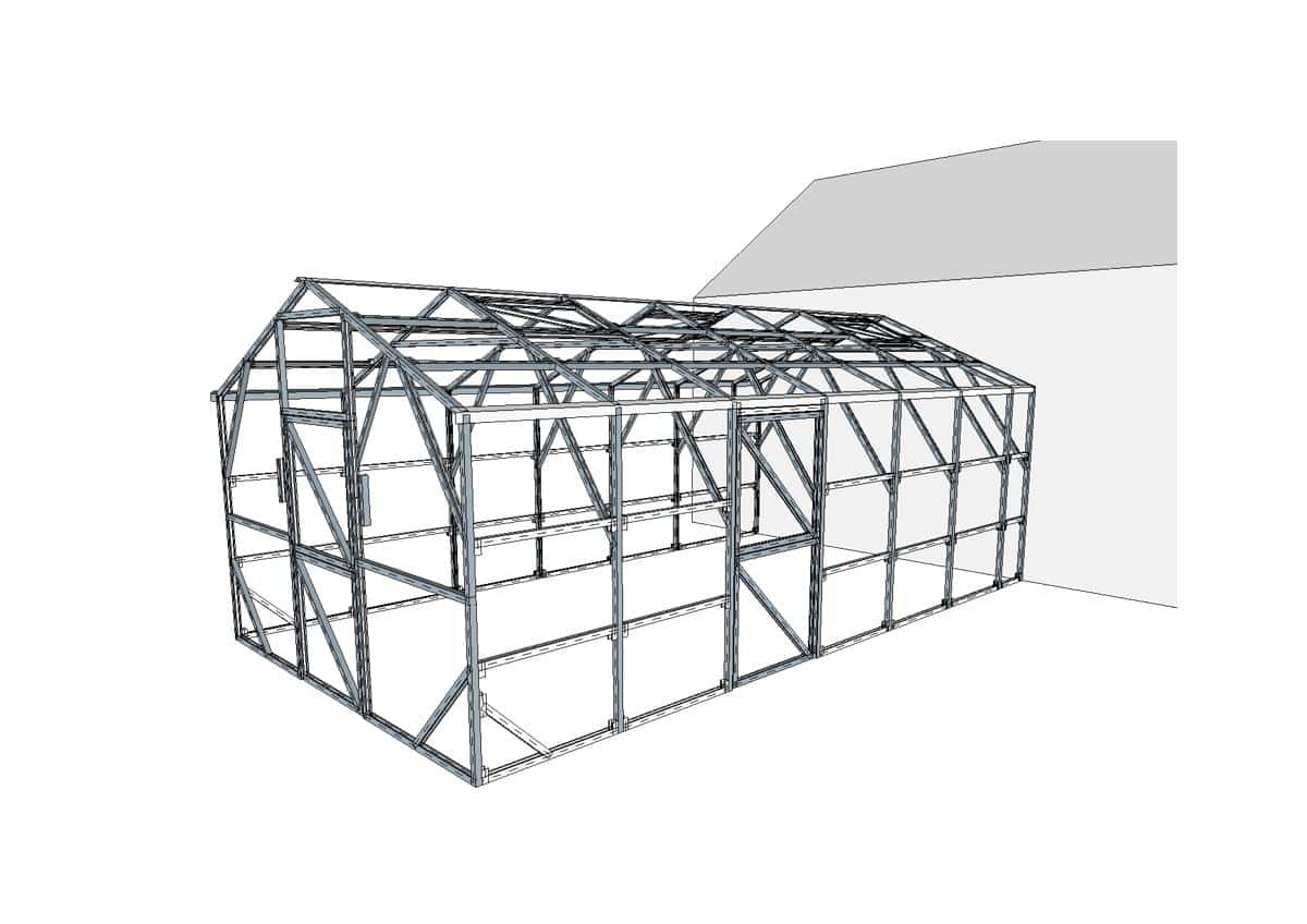 Dvišlaitis šiltnamis 3500x6480 6 mm