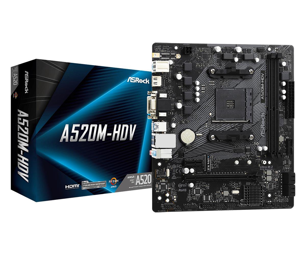 Pagrindinė plokštė ASROCK A520M-HDV