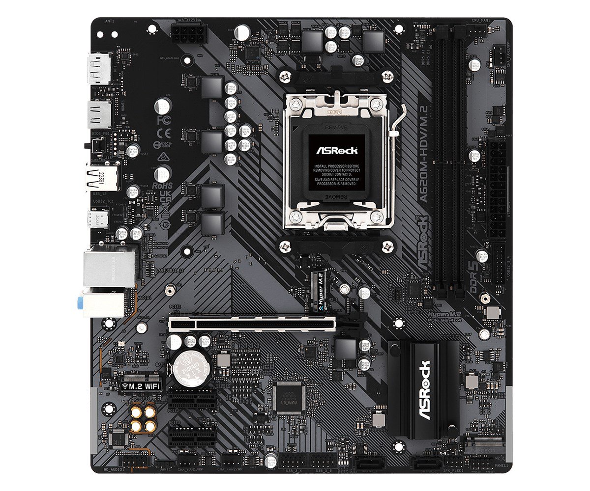 Pagrindinė plokštė ASROCK A620M-HDV/M.2