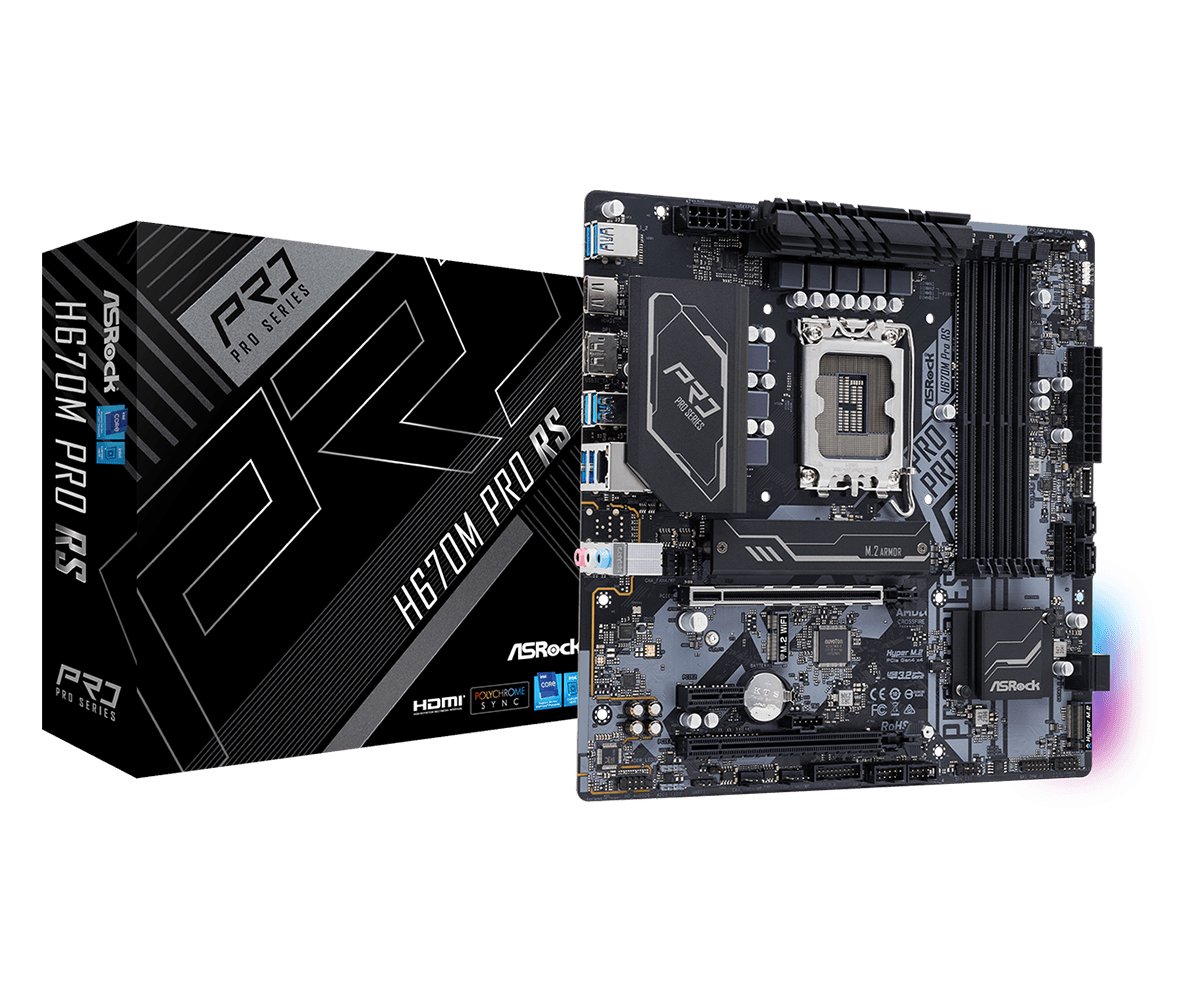 Pagrindinė plokštė ASROCK H670M PRO RS