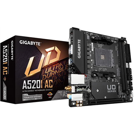 Pagrindinė plokštė GIGABYTE A520I AC