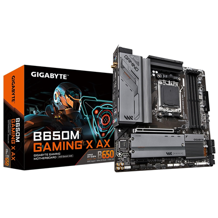 Pagrindinė plokštė Gigabyte  B650M GAMING X AX 1.1 M/B  Processor family AMD  Processor socket AM