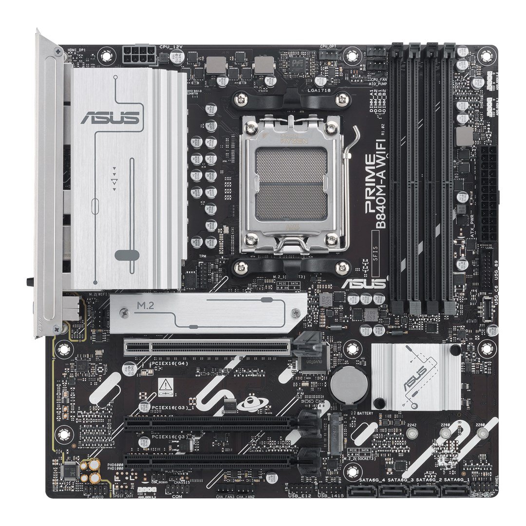 ASUS PRIME B840M-A WIFI AMD B840 AM5 lizdas „micro ATX“