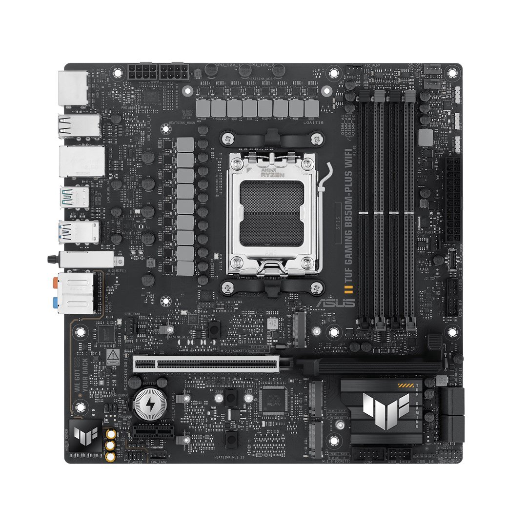 ASUS TUF GAMING B850M-PLUS WIFI AMD B850 AM5 lizdas „micro ATX“