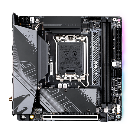 Pagrindinė plokštė Gigabyte  B760I AORUS PRO 1.0  Processor family Intel  Processor socket  LGA17